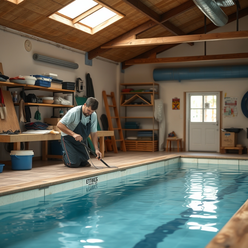 atelier de entretien de piscine (illustration)